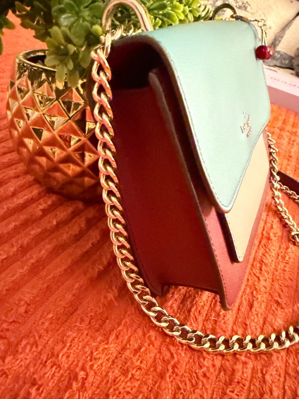 kate spade Colorblock Crossbody in Teal, Pink & Burgundy - Picture 8 of 16